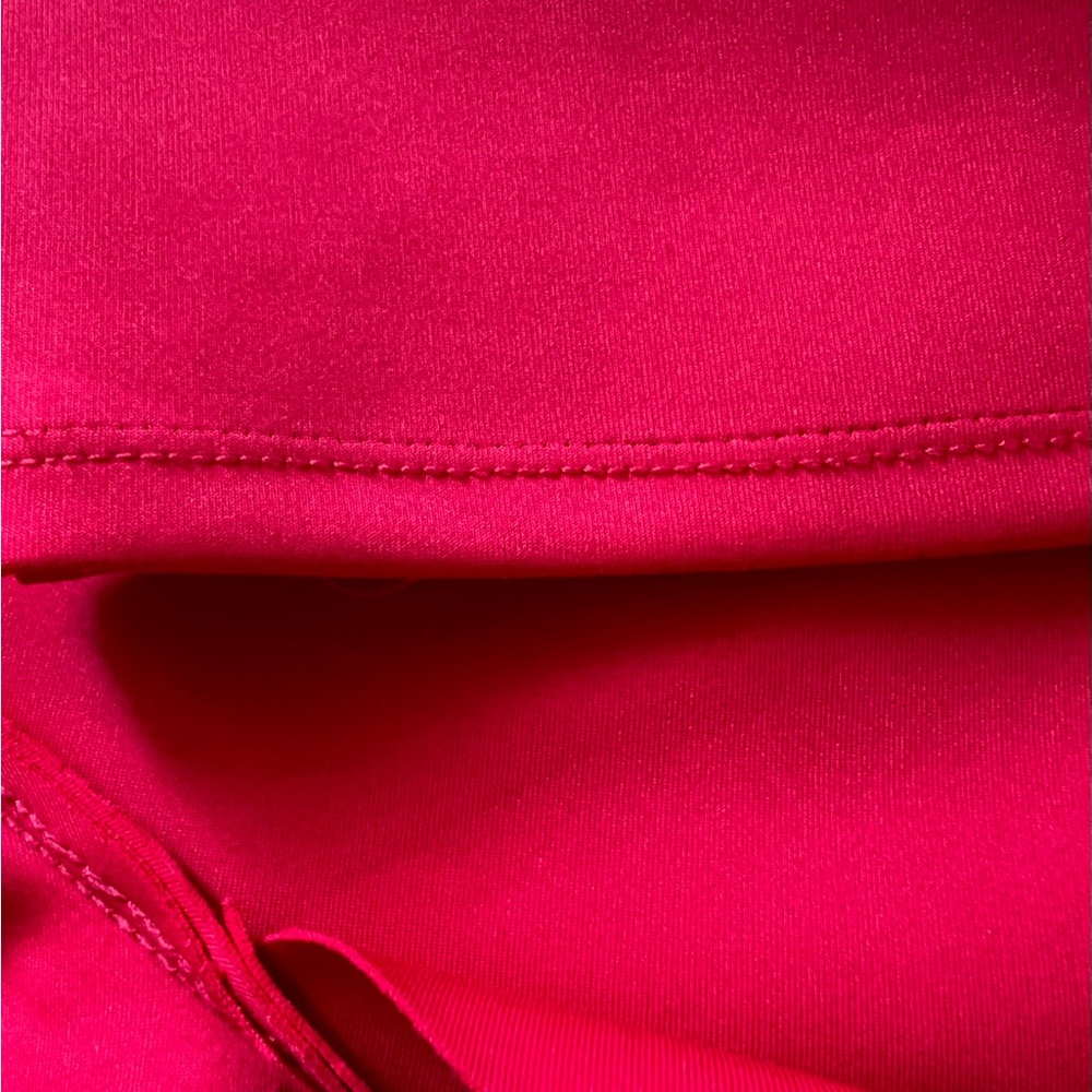 Guess Raspberry Red One Shoulder Ruffled Party Crop Top - Picture 2 of 9